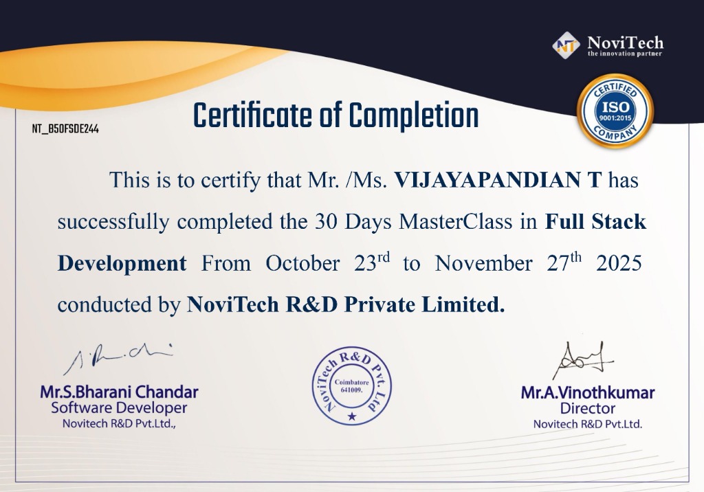 Full Stack Certificate